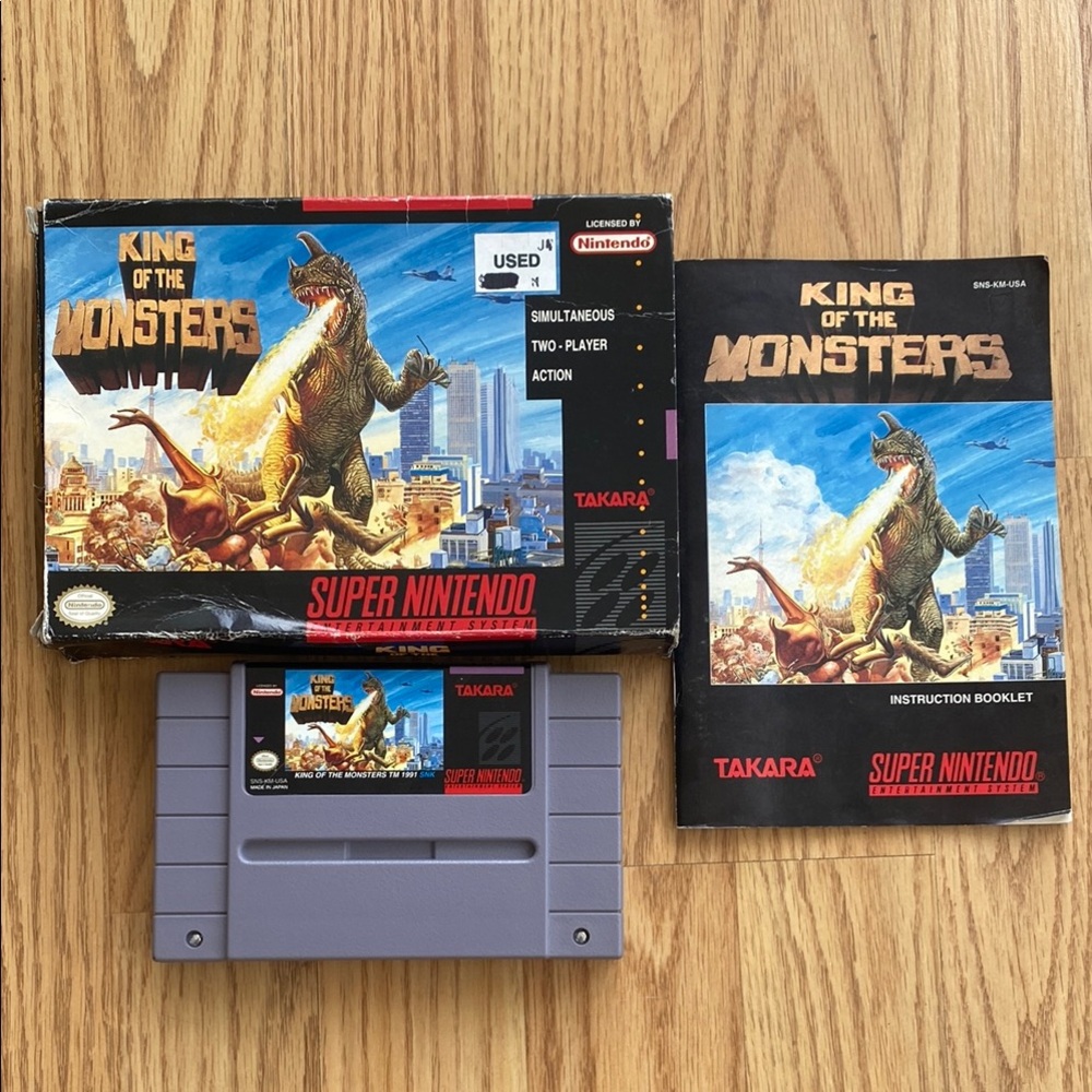 Nintendo Takara King of the Monsters Super Nintendo Game